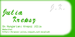 julia krepsz business card