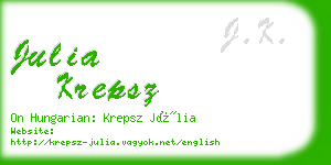 julia krepsz business card